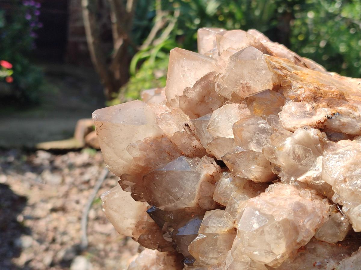 Natural XXL Cascading White Phantom Smokey Luena Quartz Cluster x 1 From Luena, Congo - Toprock Gemstones and Minerals 