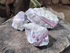 Natural Pink Rubellite Tourmaline Specimens x 3 From Karibib, Namibia - Toprock Gemstones and Minerals 