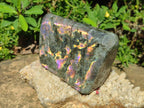 Polished Rare Purple Sunset Flash Labradorite Standing Display Pieces x 2 From Madagascar - Toprock Gemstones and Minerals 