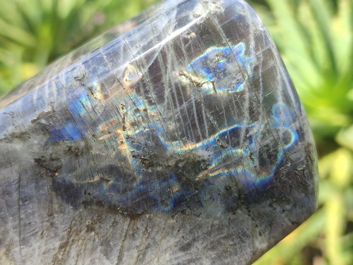 Polished Rare Purple Sunset Flash Labradorite Standing Display Pieces x 2 From Madagascar - Toprock Gemstones and Minerals 