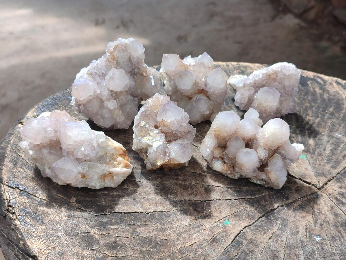 Natural Lilac Spirit Amethyst Clusters x 6 From Boekenhouthoek, South Africa - Toprock Gemstones and Minerals 