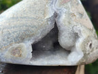 Polished Blue Lace Agate Standing Display Pieces x 2 From Nsanje, Malawi - Toprock Gemstones and Minerals 