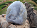 Polished Blue Lace Agate Standing Display Pieces x 2 From Nsanje, Malawi - Toprock Gemstones and Minerals 