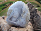 Polished Blue Lace Agate Standing Display Pieces x 2 From Nsanje, Malawi - Toprock Gemstones and Minerals 