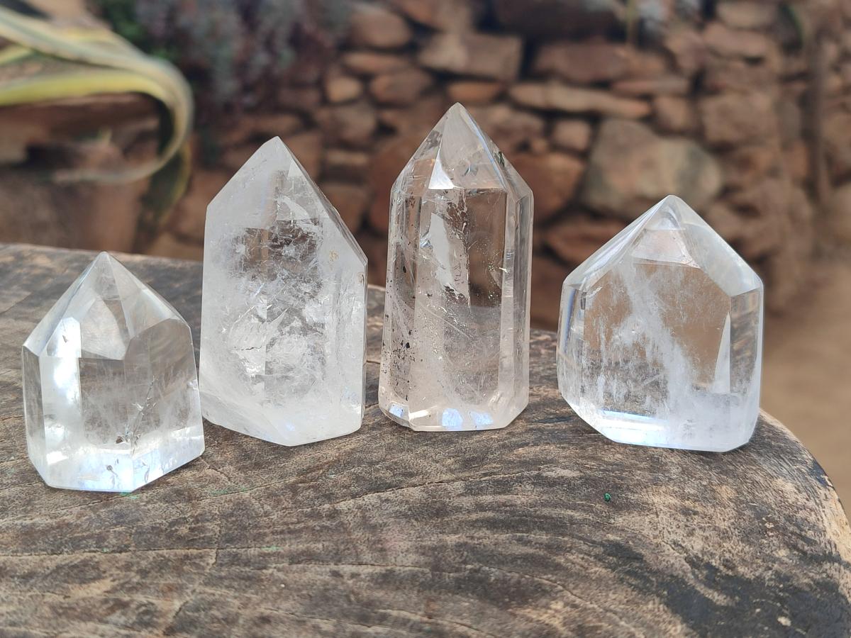 Polished Clear Quartz Display Crystals x 12 From Madagascar - Toprock Gemstones and Minerals 