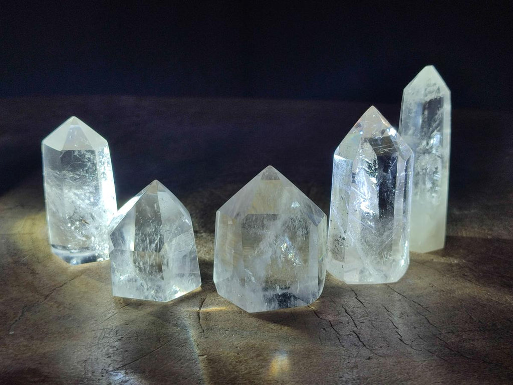 Polished Clear Quartz Display Crystals x 12 From Madagascar - Toprock Gemstones and Minerals 