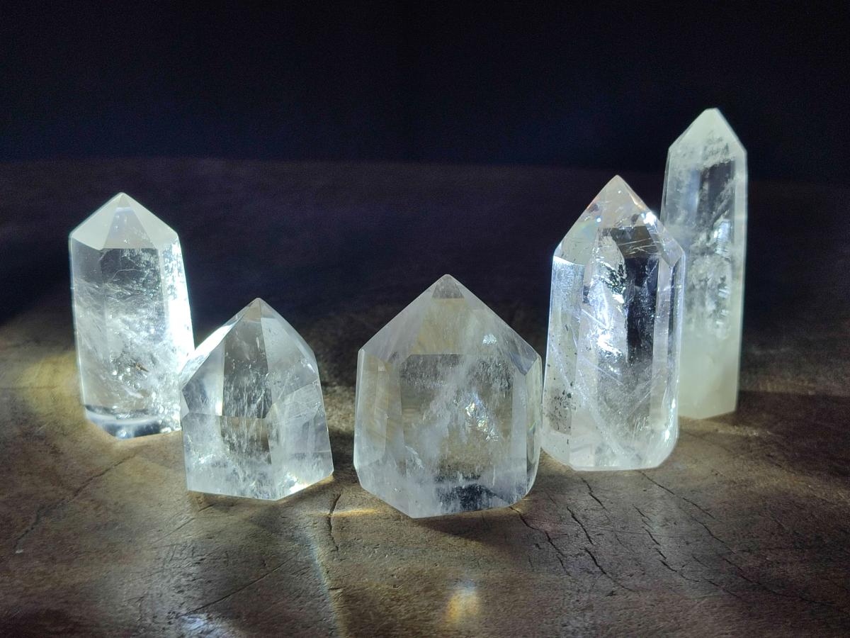 Polished Clear Quartz Display Crystals x 12 From Madagascar - Toprock Gemstones and Minerals 
