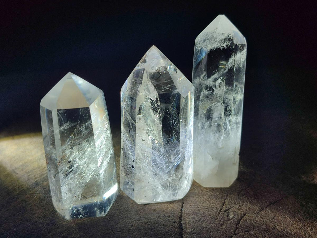 Polished Clear Quartz Display Crystals x 12 From Madagascar - Toprock Gemstones and Minerals 