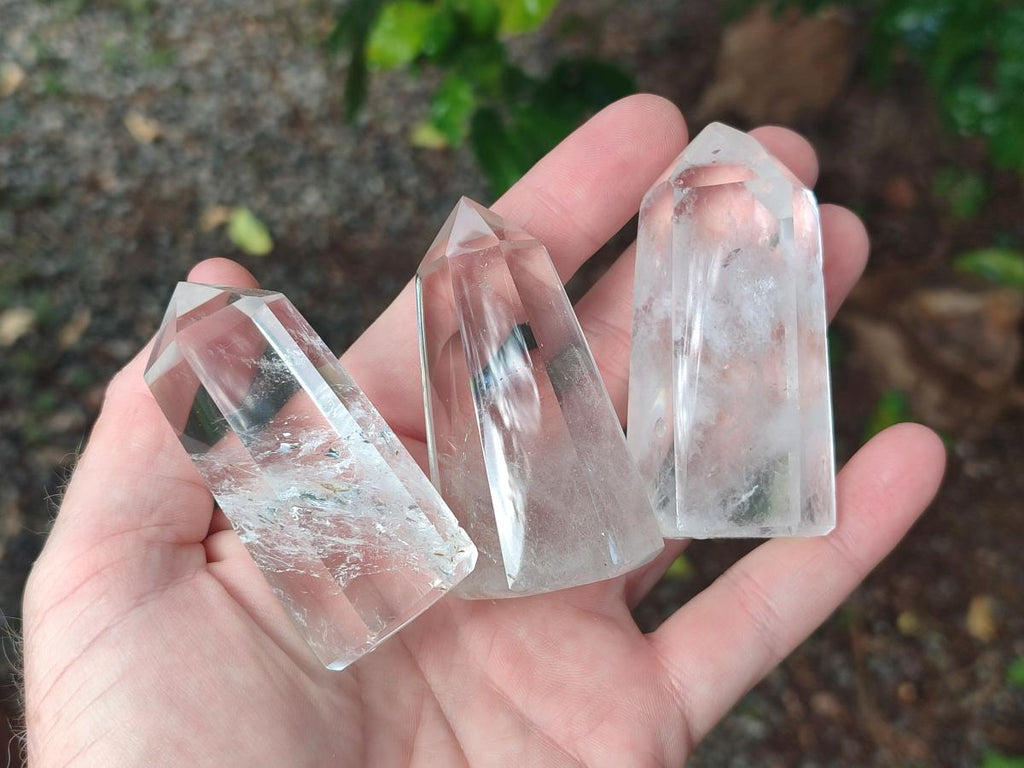 Polished Clear Quartz Display Crystals x 12 From Madagascar - Toprock Gemstones and Minerals 