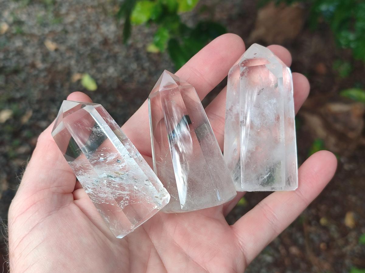 Polished Clear Quartz Display Crystals x 12 From Madagascar - Toprock Gemstones and Minerals 