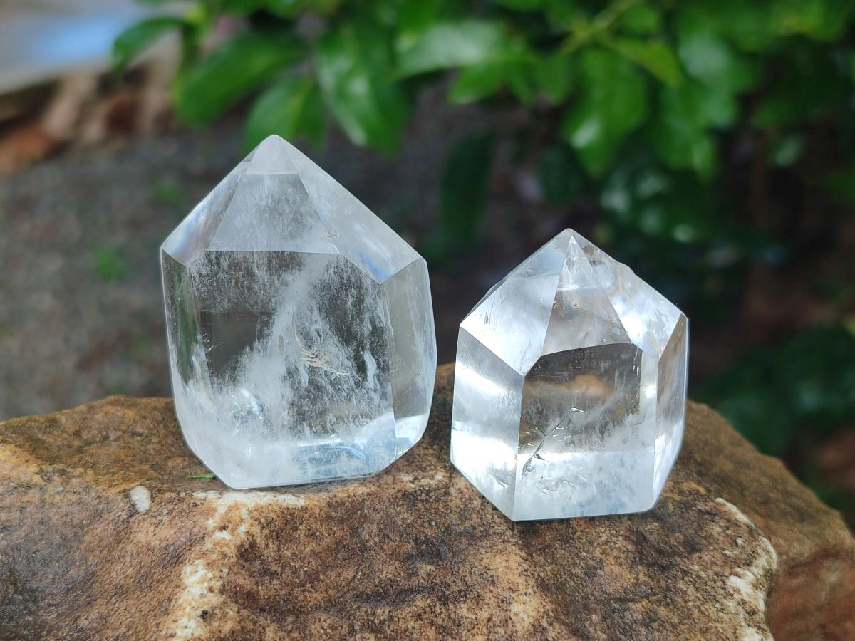 Polished Clear Quartz Display Crystals x 12 From Madagascar - Toprock Gemstones and Minerals 