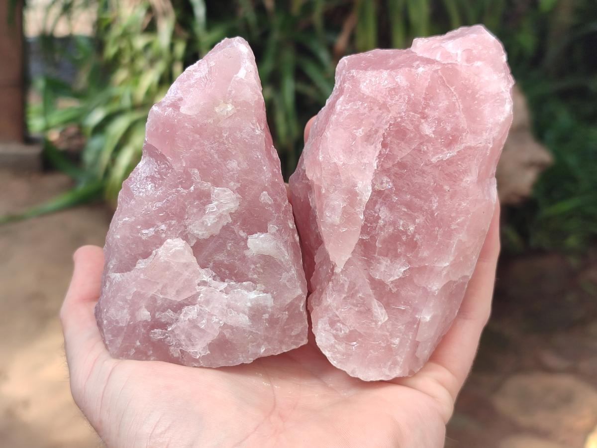 Natural Large Cobbed Rose Quartz Specimens x 12 From Northern Cape, South Africa - Toprock Gemstones and Minerals 