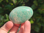 Polished Amazonite Palm Stones x 24 From Madagascar - Toprock Gemstones and Minerals 