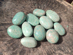 Polished Amazonite Palm Stones x 24 From Madagascar - Toprock Gemstones and Minerals 