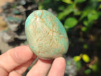 Polished Amazonite Palm Stones x 24 From Madagascar - Toprock Gemstones and Minerals 