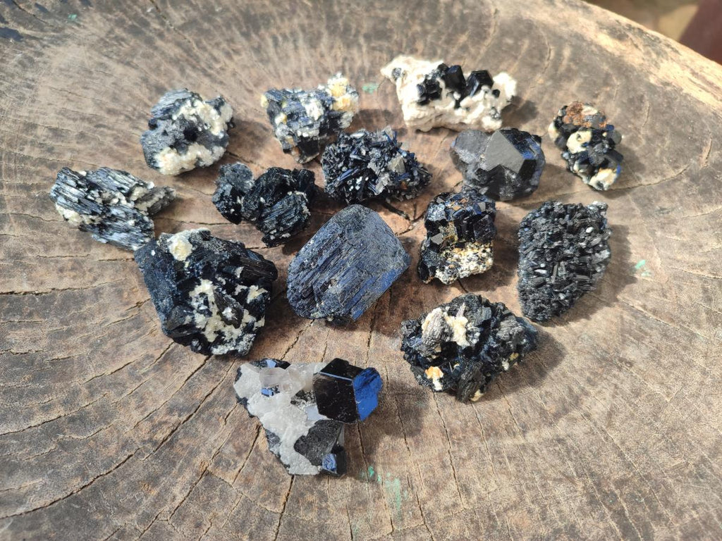 Natural Schorl Black Tourmaline Specimens with Inclusions x 35 From Erongo, Namibia - Toprock Gemstones and Minerals 
