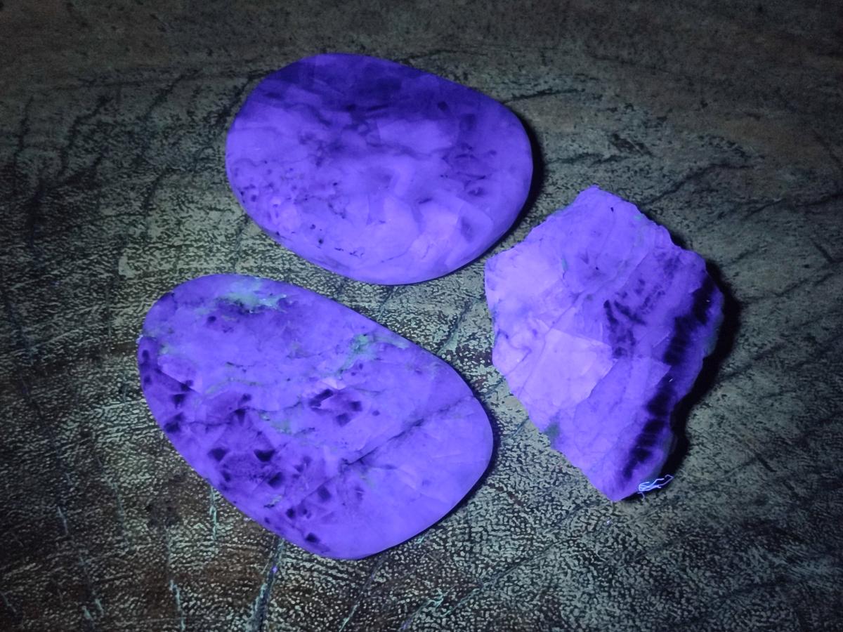 Polished Watermelon Fluorite Free Forms x 24 From Uis, Namibia - Toprock Gemstones and Minerals 