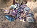 Polished Watermelon Fluorite Free Forms x 24 From Uis, Namibia - Toprock Gemstones and Minerals 