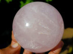 Polished Gemmy Star Rose Quartz Spheres x 2 From Madagascar - Toprock Gemstones and Minerals 