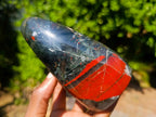 Polished Bloodstone Standing Display Pieces x 2 From Swaziland - Toprock Gemstones and Minerals 