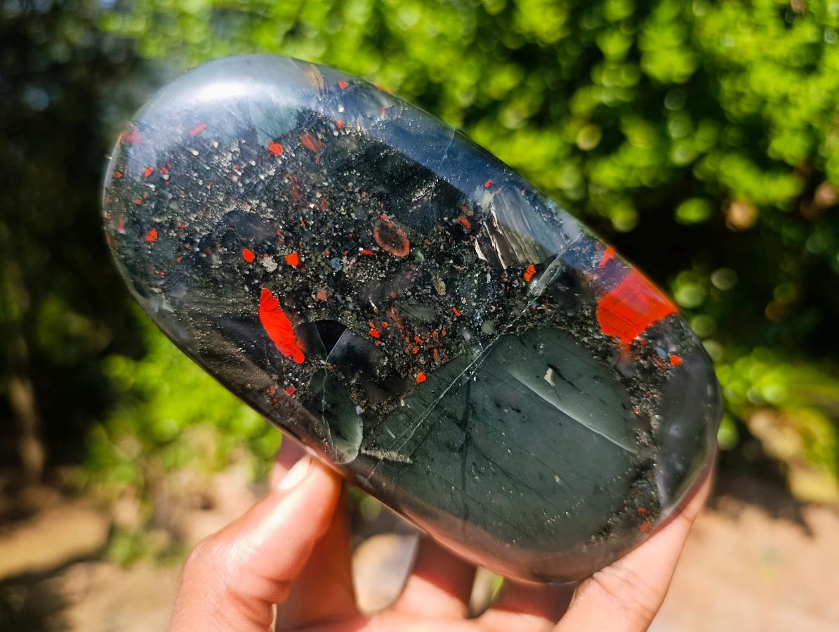 Polished Bloodstone Standing Display Pieces x 2 From Swaziland - Toprock Gemstones and Minerals 