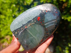 Polished Bloodstone Standing Display Pieces x 2 From Swaziland - Toprock Gemstones and Minerals 