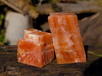 Natural Rhombohedral Sunset Orange Calcite Specimens x 14 From Spitzkop, Namibia - Toprock Gemstones and Minerals 