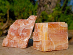 Natural Rhombohedral Sunset Orange Calcite Specimens x 14 From Spitzkop, Namibia - Toprock Gemstones and Minerals 