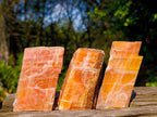 Natural Rhombohedral Sunset Orange Calcite Specimens x 14 From Spitzkop, Namibia - Toprock Gemstones and Minerals 