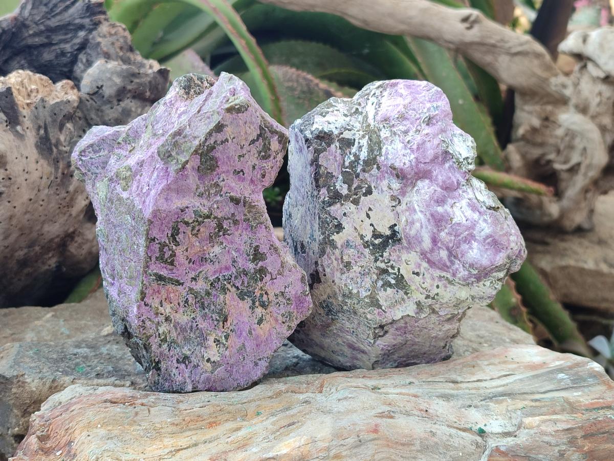 Natural Stichtite Cobbed Specimens x 4 From Barberton, South Africa - Toprock Gemstones and Minerals 