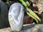 Polished Blue Lace Agate Standing Display Pieces x 2 From Nsanje, Malawi - Toprock Gemstones and Minerals 