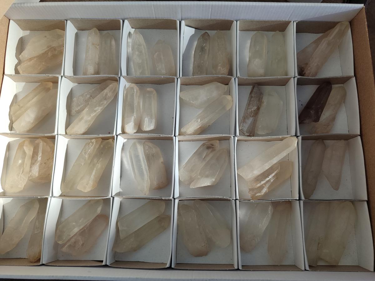 Natural Malagasy Clear Quartz Crystals x 48 From Madagascar - Toprock Gemstones and Minerals 