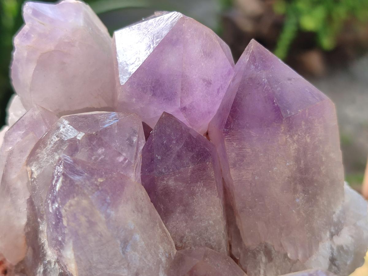 Natural Jacaranda Amethyst Crystal Clusters x 2 From Mumbwa, Zambia - Toprock Gemstones and Minerals 