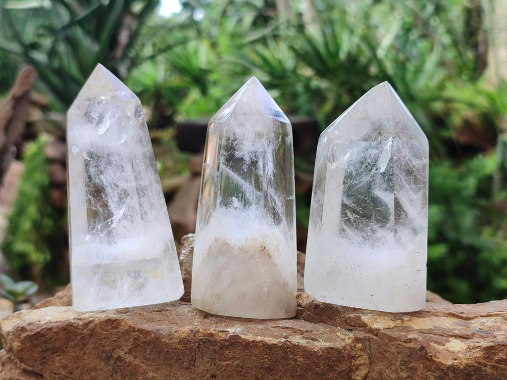 Polished Clear Quartz Display Crystals x 6 From Madagascar - Toprock Gemstones and Minerals 