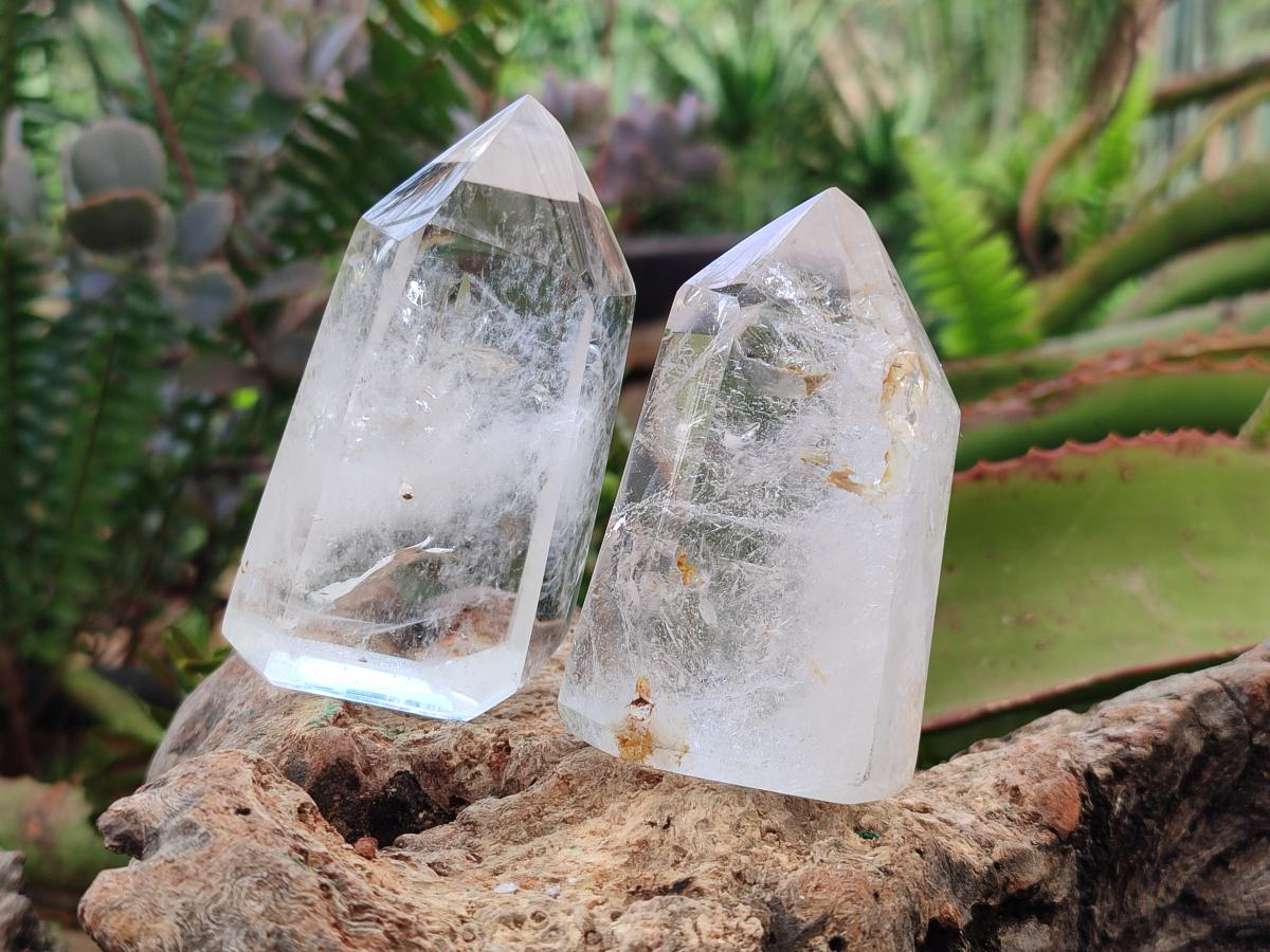 Polished Clear Quartz Display Crystals x 6 From Madagascar - Toprock Gemstones and Minerals 