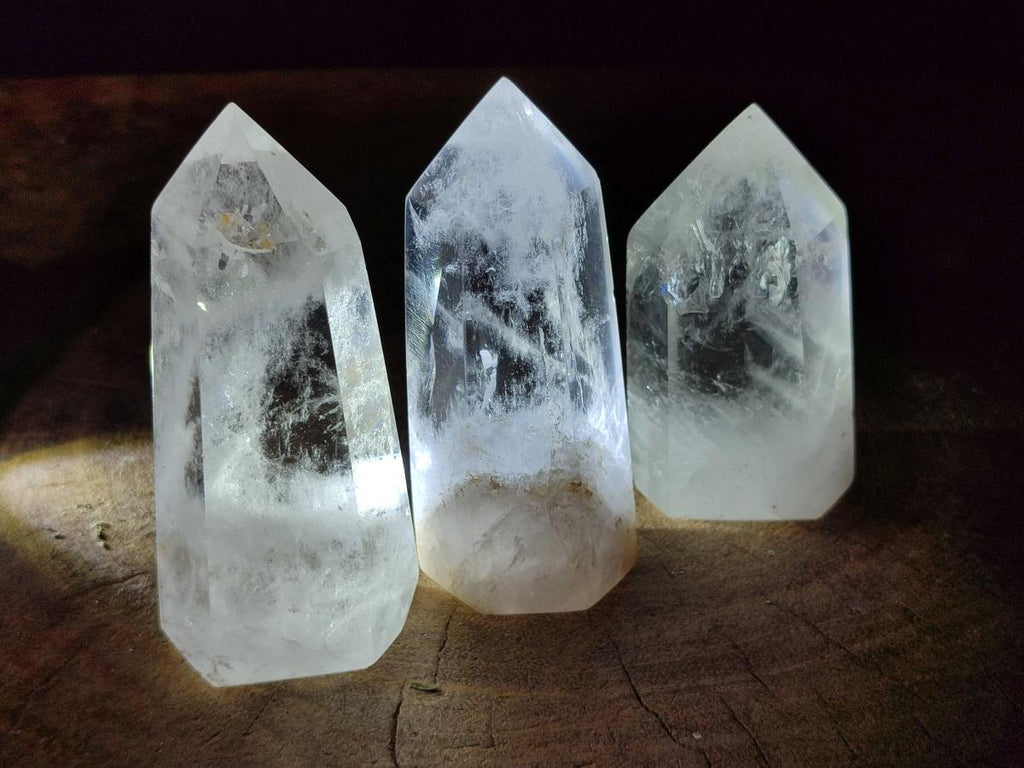Polished Clear Quartz Display Crystals x 6 From Madagascar - Toprock Gemstones and Minerals 