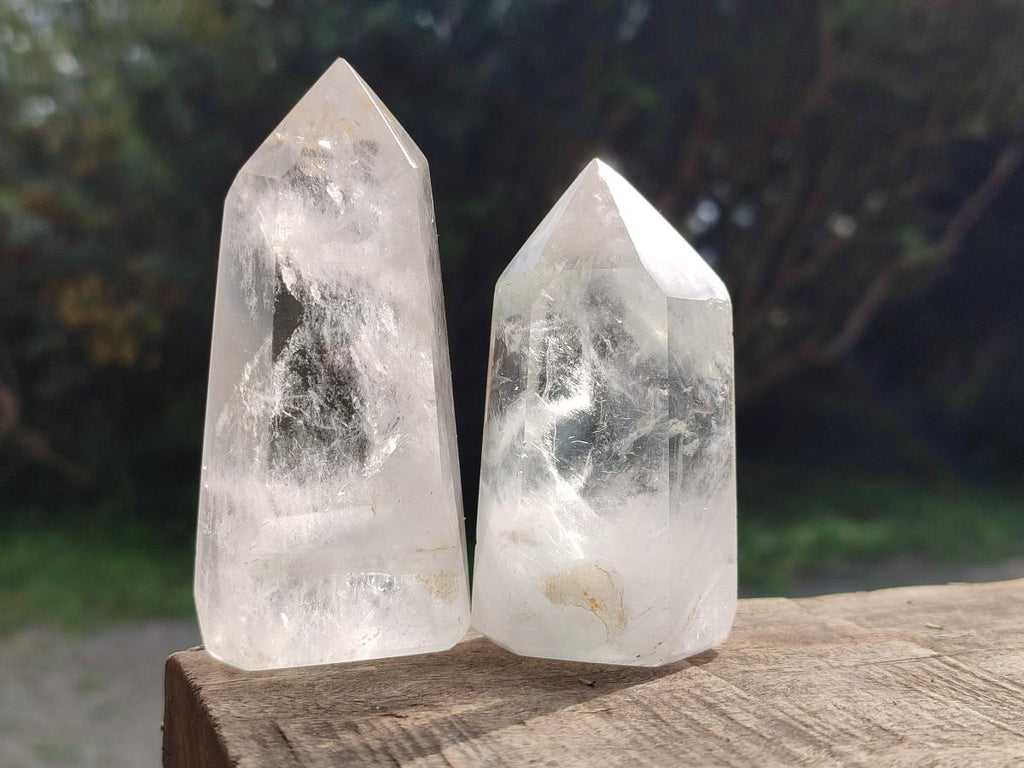 Polished Clear Quartz Display Crystals x 6 From Madagascar - Toprock Gemstones and Minerals 