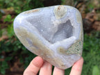 Polished Blue Lace Agate Standing Display Pieces x 2 From Nsanje, Malawi - Toprock Gemstones and Minerals 