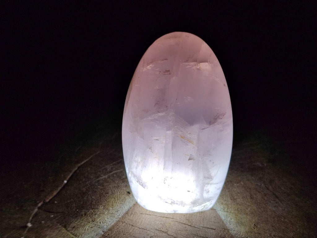 Polished Gemmy Rose Quartz Standing Display Pieces x 2 From Madagascar - Toprock Gemstones and Minerals 