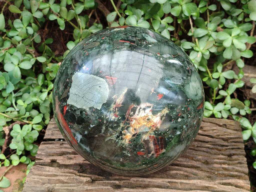 Polished Giant Bloodstone Sphere x 1 From Swaziland - Toprock Gemstones and Minerals 