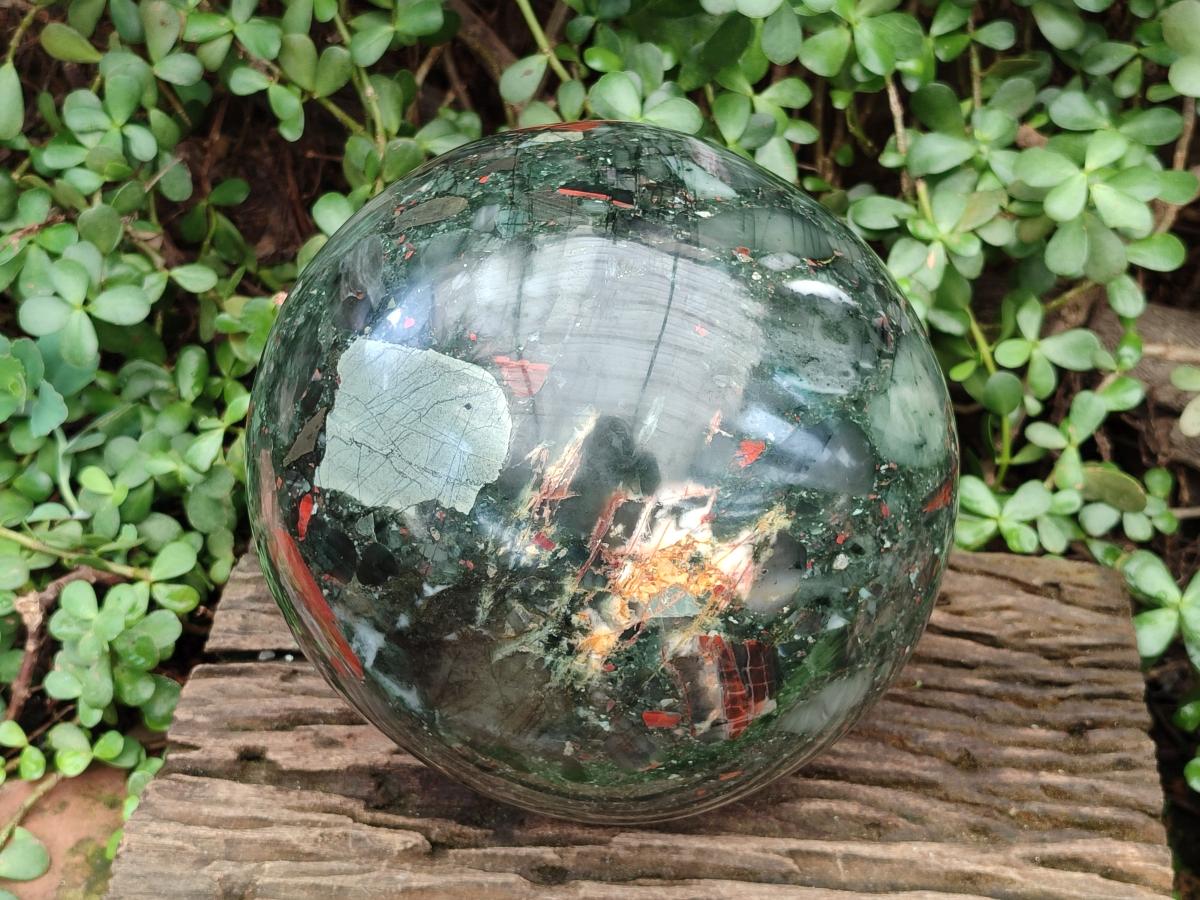 Polished Giant Bloodstone Sphere x 1 From Swaziland - Toprock Gemstones and Minerals 