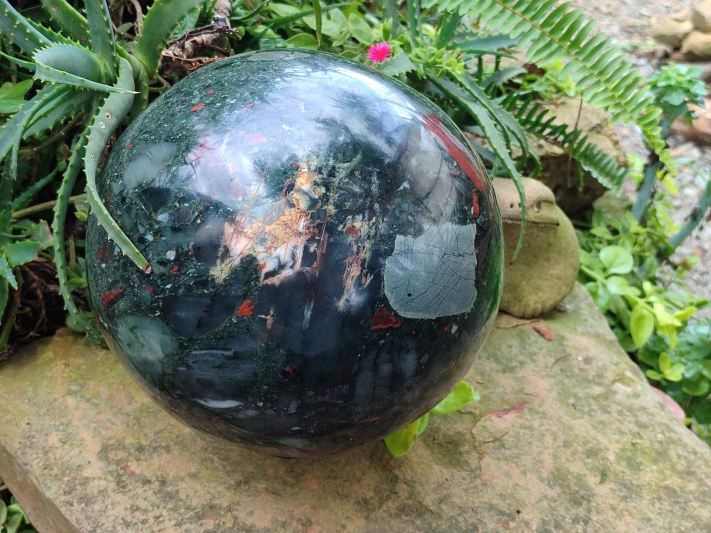 Polished Giant Bloodstone Sphere x 1 From Swaziland - Toprock Gemstones and Minerals 