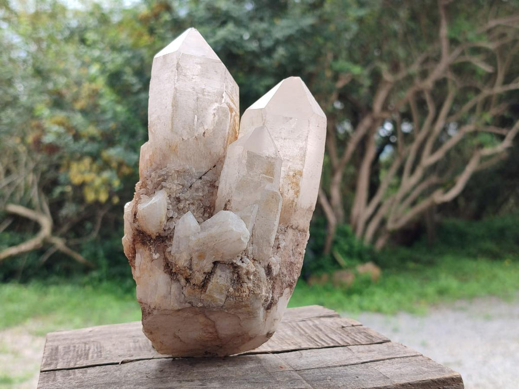 Natural Large Malagasy Quartz Crystal Clusters x 2 From Madagascar - Toprock Gemstones and Minerals 