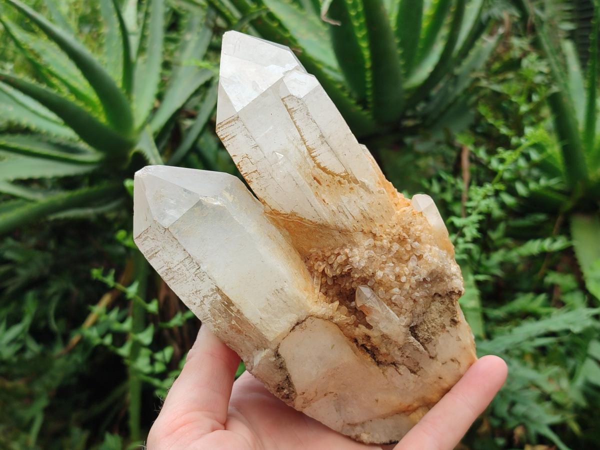 Natural Large Malagasy Quartz Crystal Clusters x 2 From Madagascar - Toprock Gemstones and Minerals 