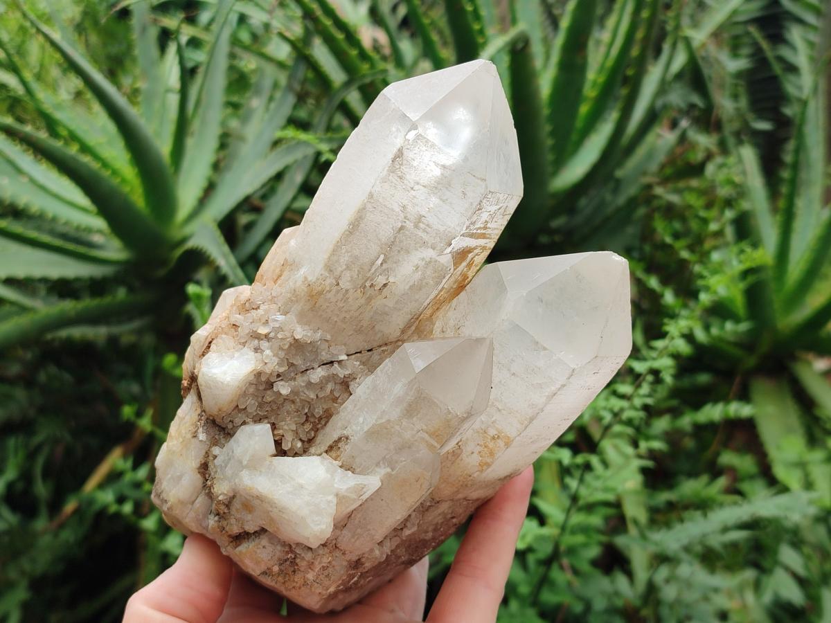 Natural Large Malagasy Quartz Crystal Clusters x 2 From Madagascar