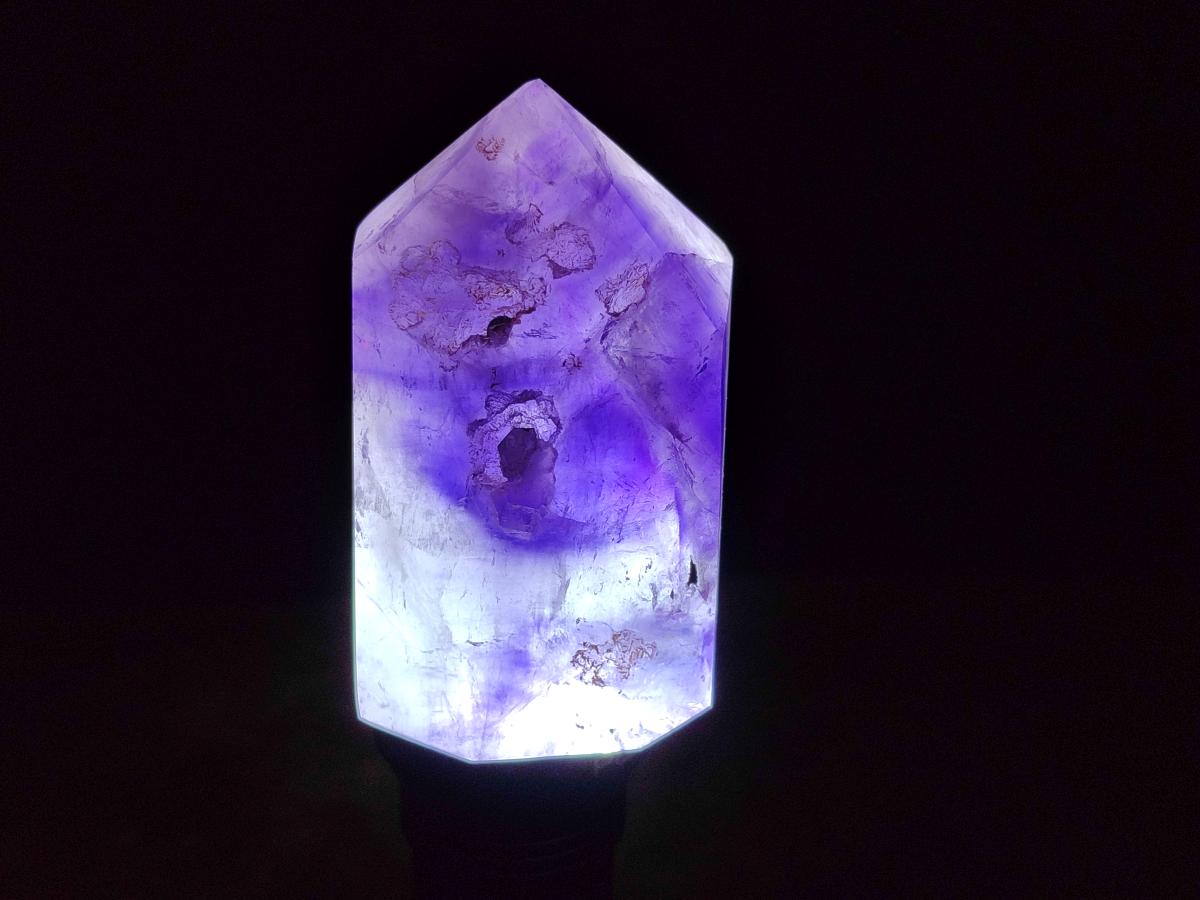 Polished Window Amethyst Crystals x 3 From Akansobe, Madagascar - Toprock Gemstones and Minerals 