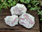 Natural Pink Rubellite Tourmaline Specimens x 3 From Karibib, Namibia - Toprock Gemstones and Minerals 