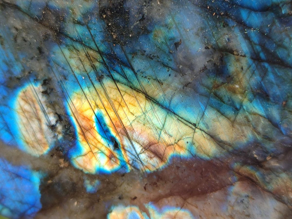 Polished Labradorite Standing Display Pieces x 2 From Madagascar - Toprock Gemstones and Minerals 
