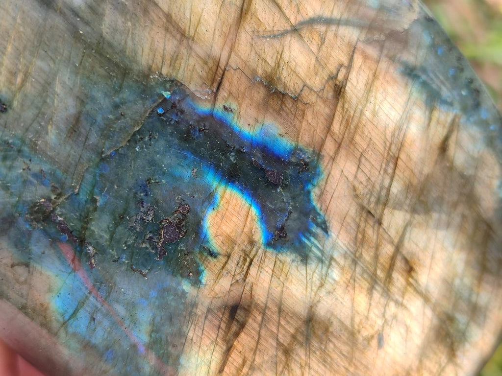 Polished Labradorite Standing Display Pieces x 2 From Madagascar - Toprock Gemstones and Minerals 