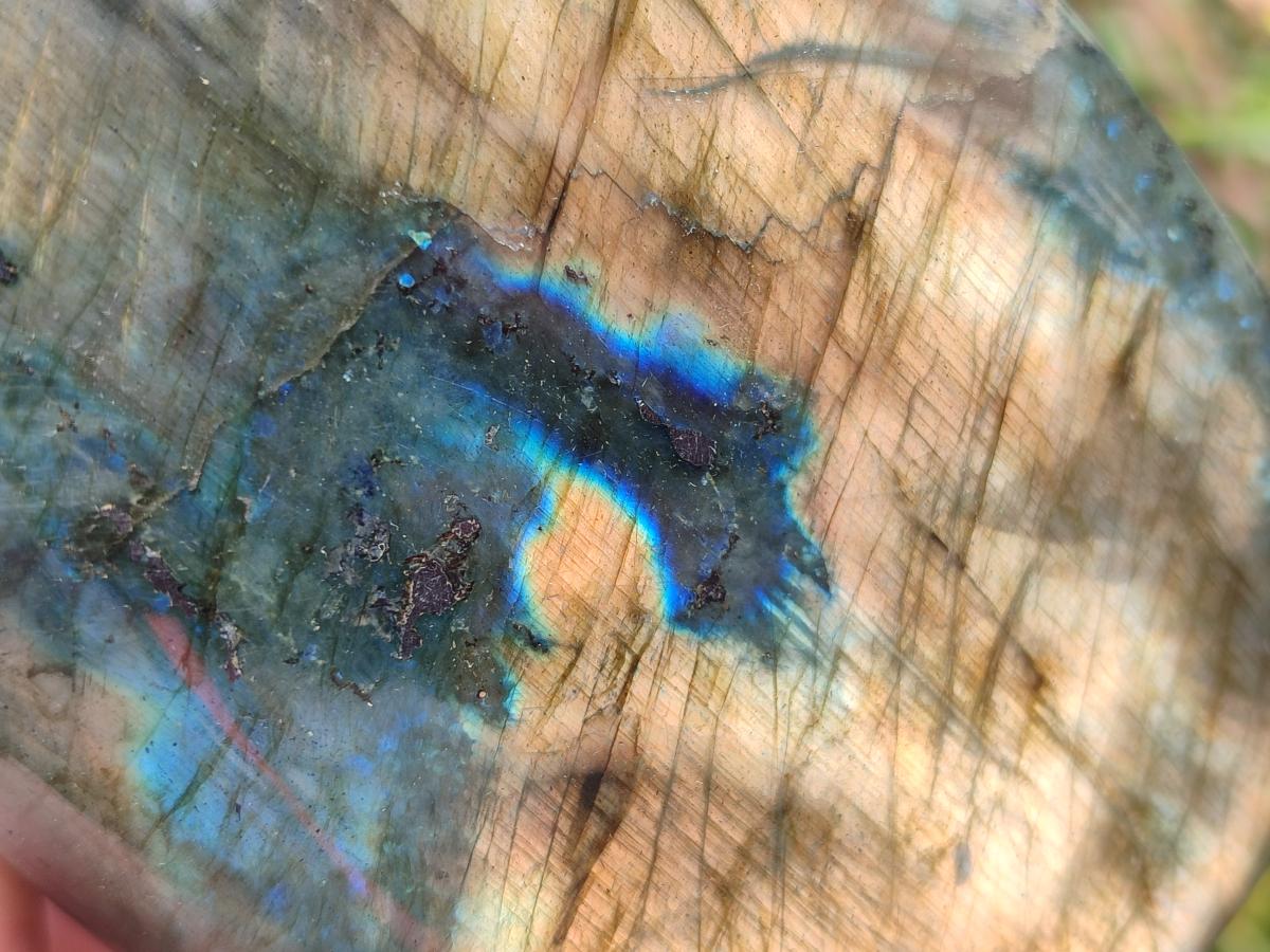 Polished Labradorite Standing Display Pieces x 2 From Madagascar - Toprock Gemstones and Minerals 